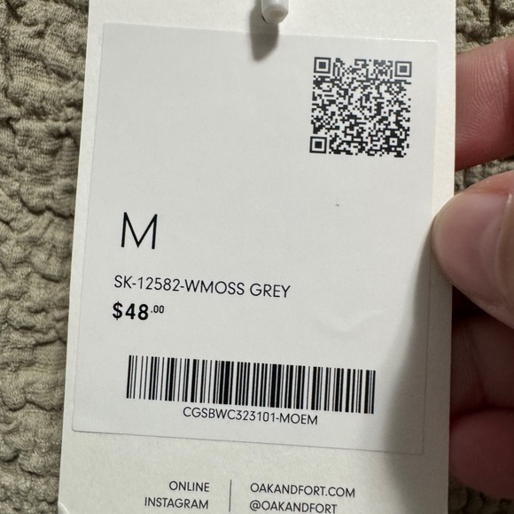 Oak + Fort Crinkle Textured Mini Skirt Grey - Picture 7 of 9